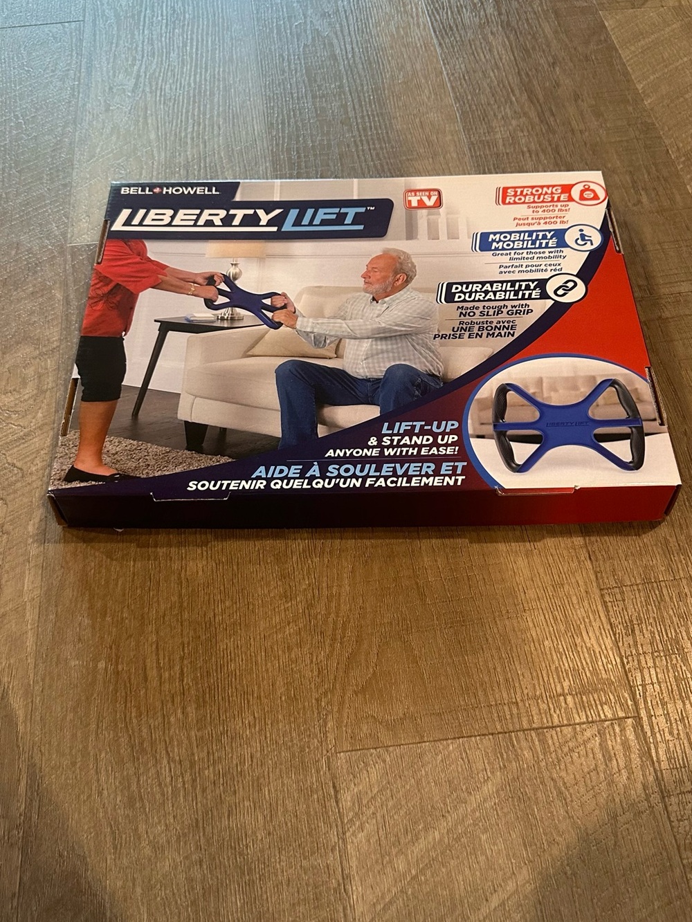 Bell + Howell Liberty Lift Assist Device Blue Heavy Duty 400 lb No Slip Grip